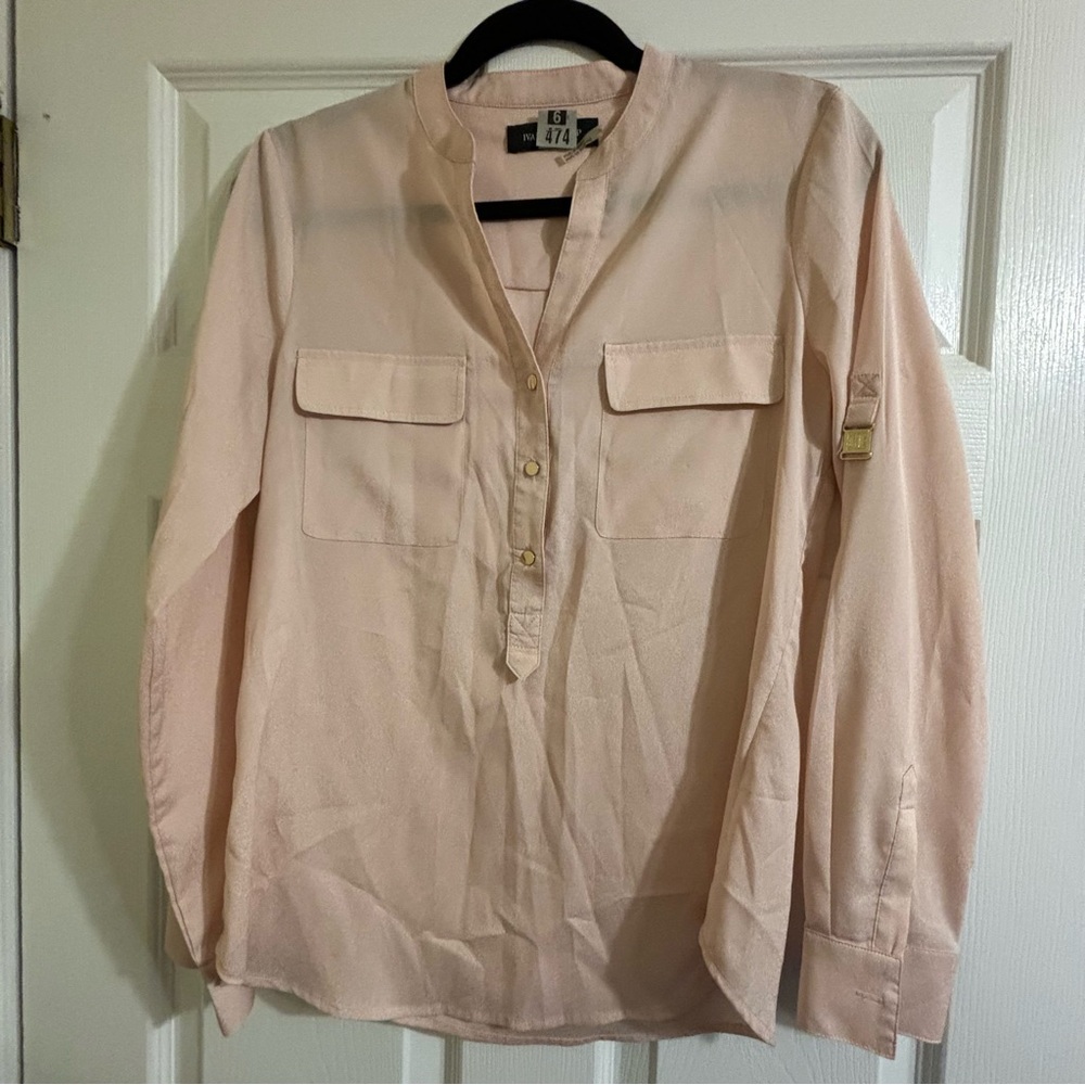 Ivanka Trump ballet pink blouse